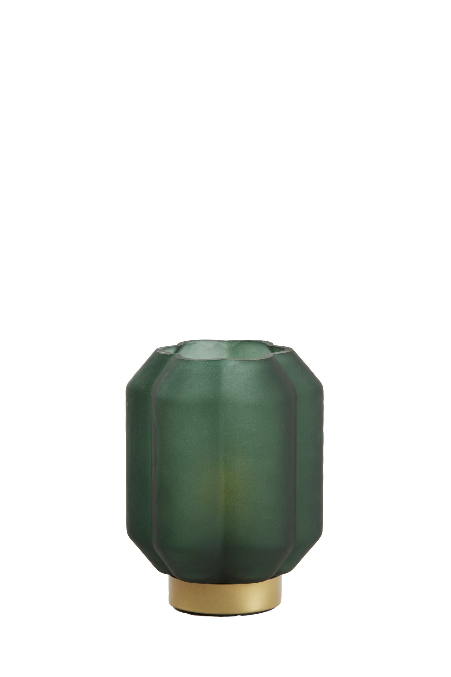 Radiance LED Lamp - Matt Green & Gold - Ø13x16,5 cm