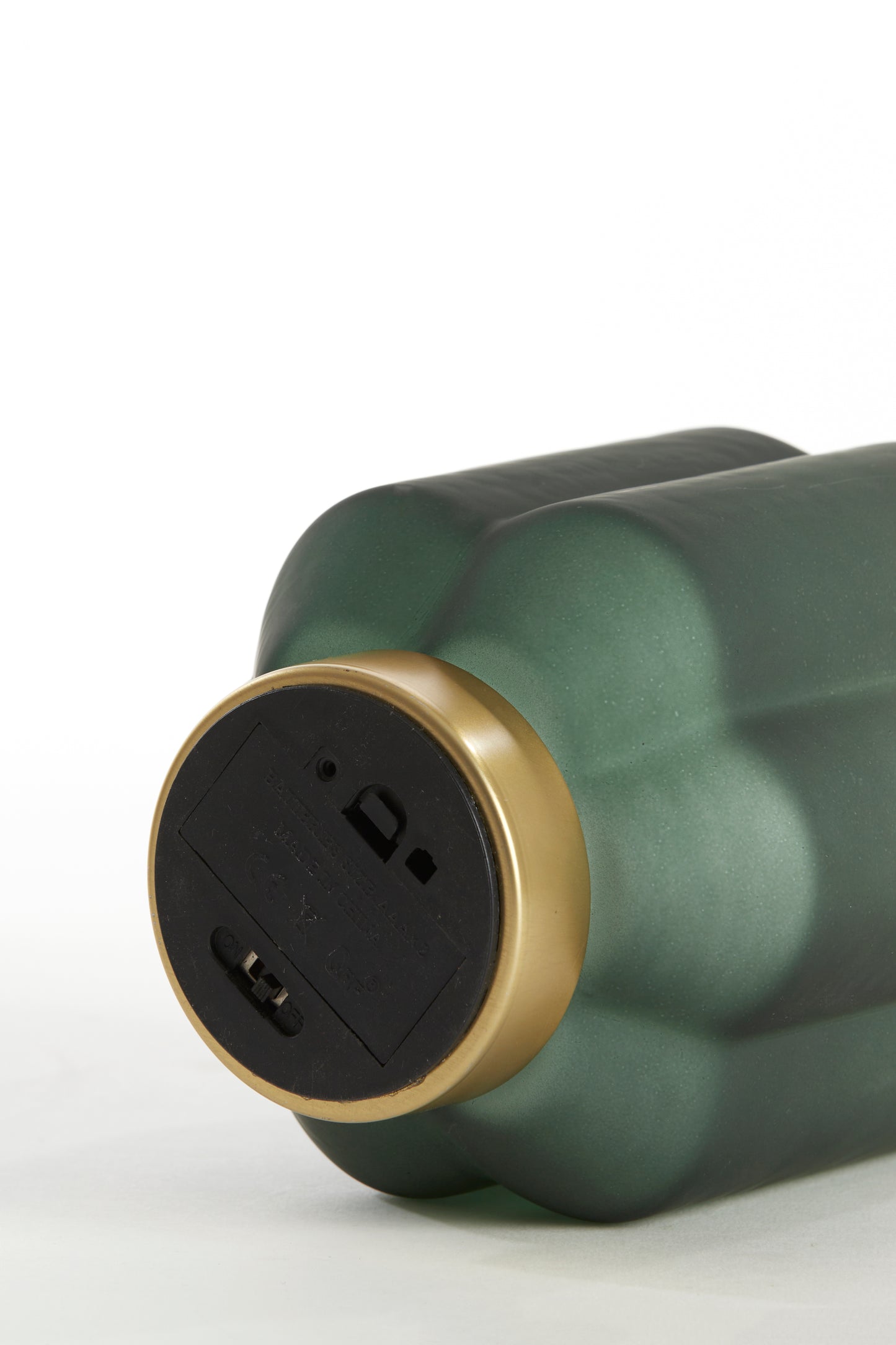 Radiance LED Lamp - Matt Green & Gold - Ø13x16,5 cm