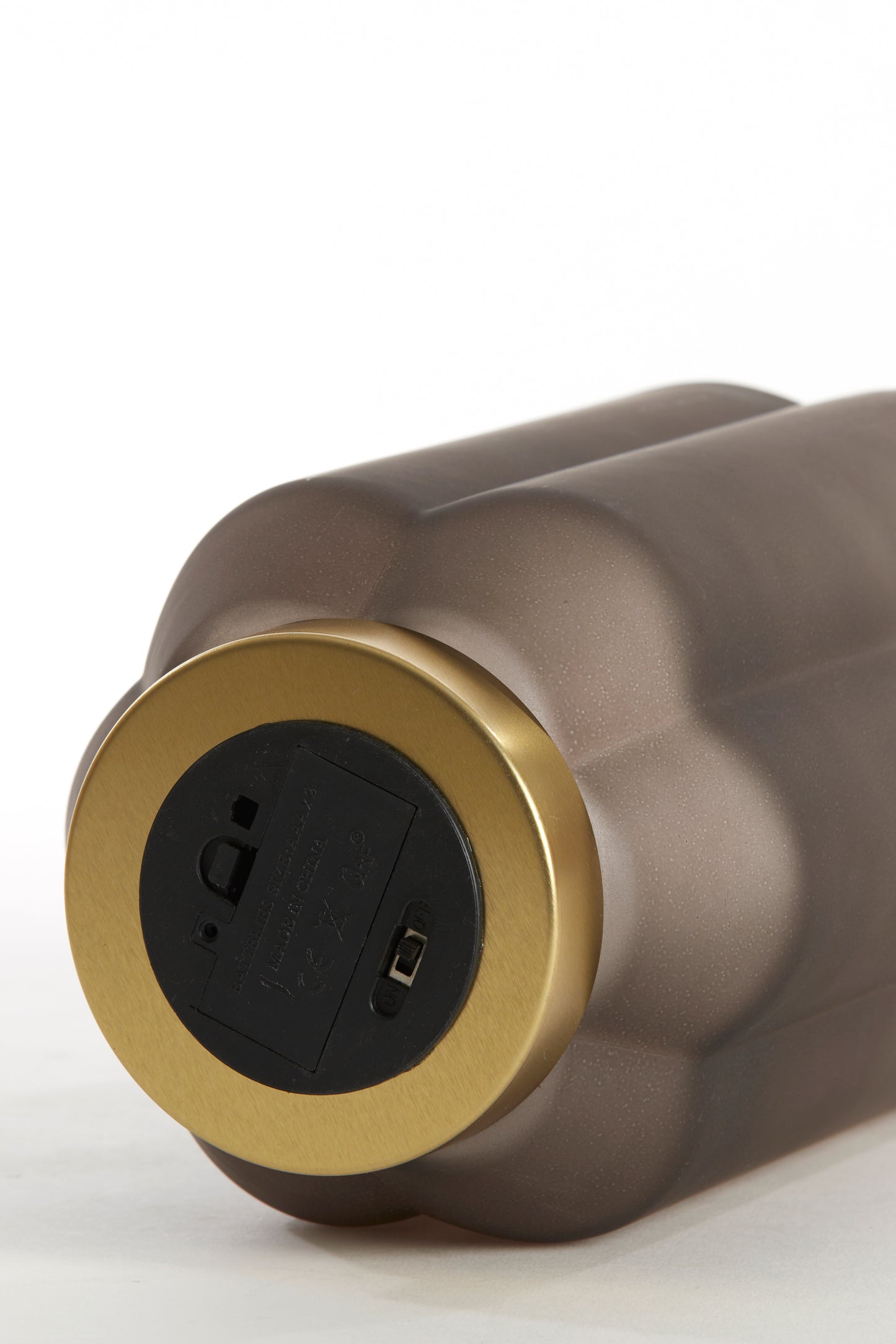 Radiance LED Lamp - Matt Brown & Gold - 27 cm