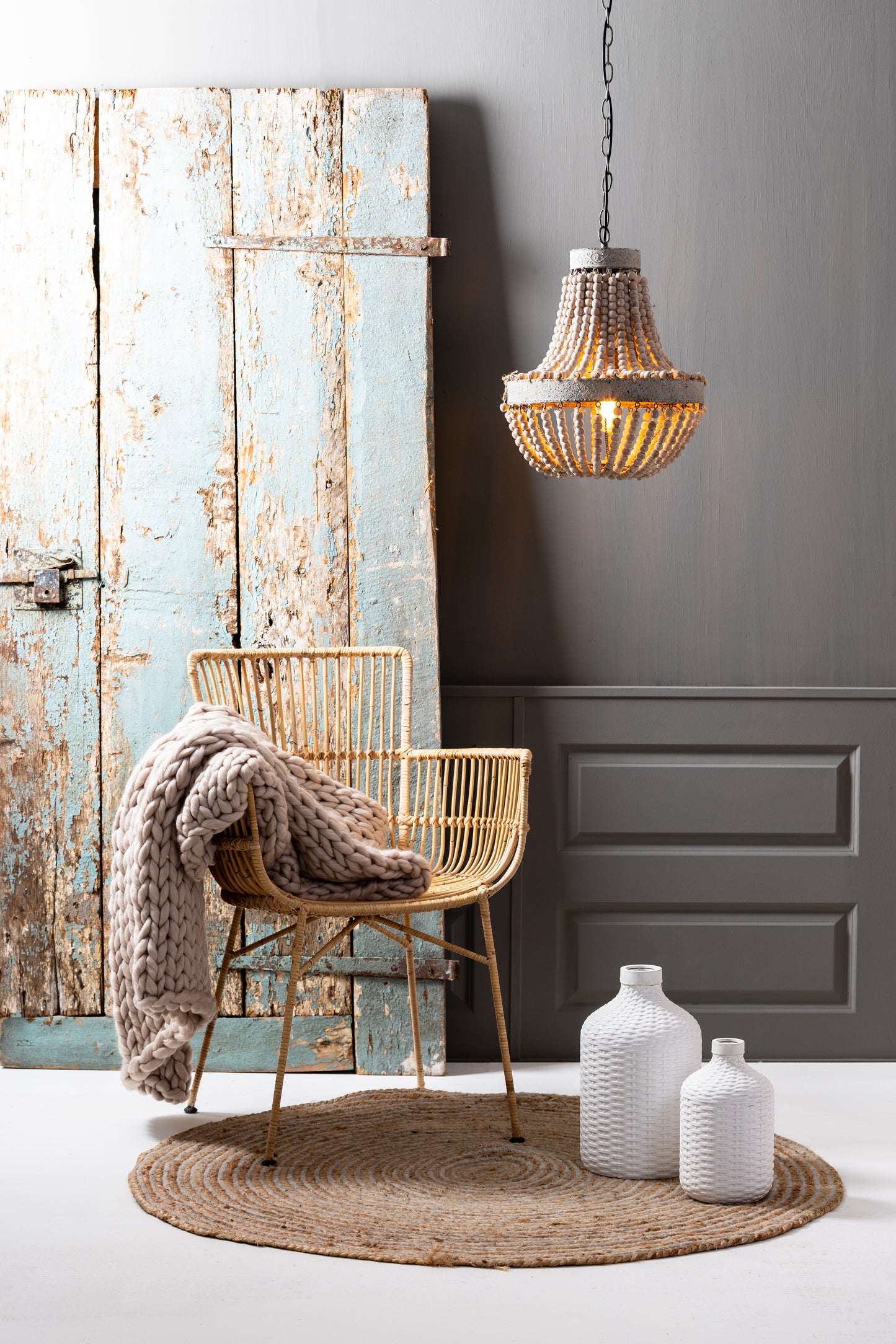 Cosy Cloud Knitted Cream Throw