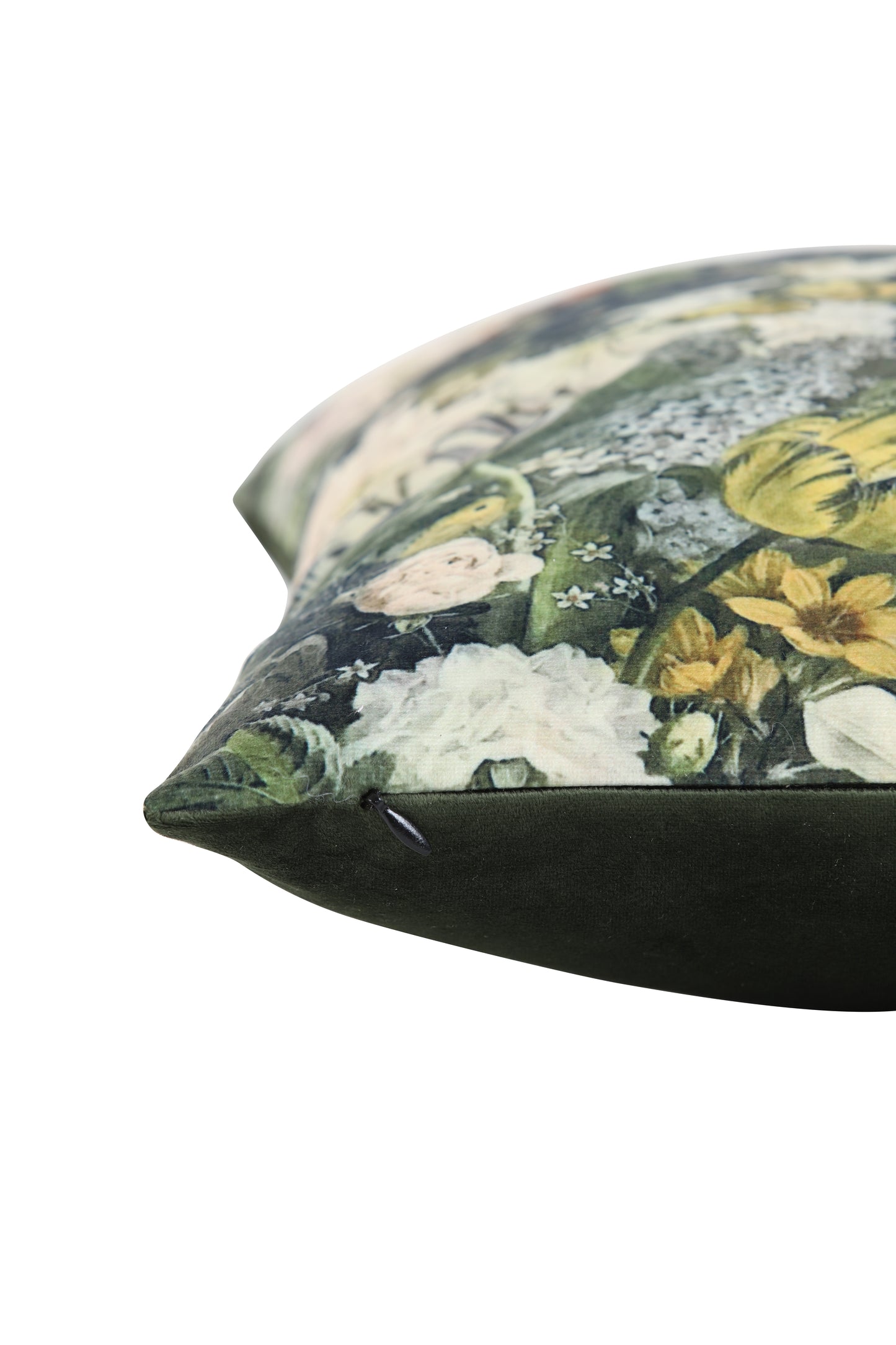 Lush Bloom Flowers Velvet Cushion