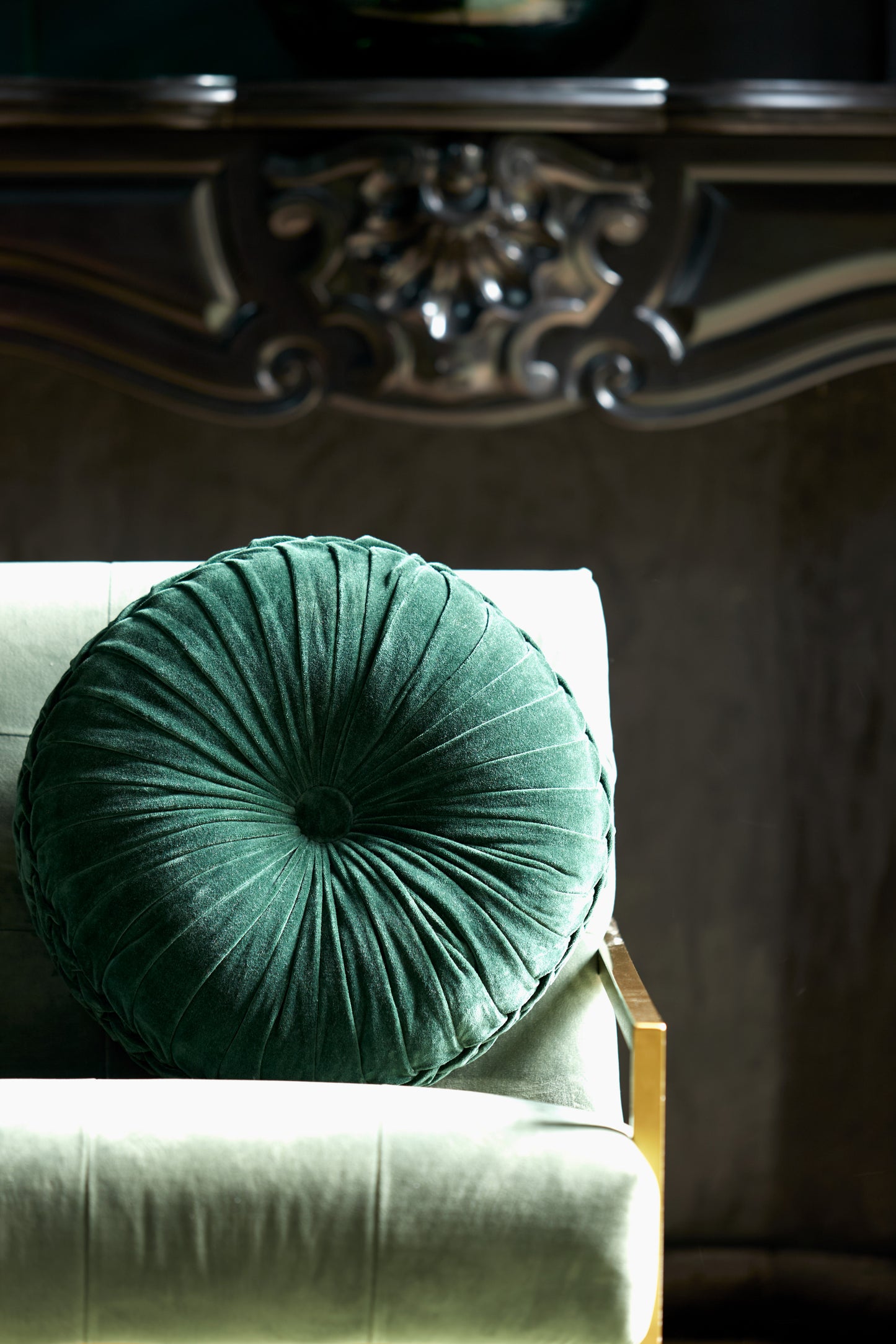 Whirl Cushion in Green
