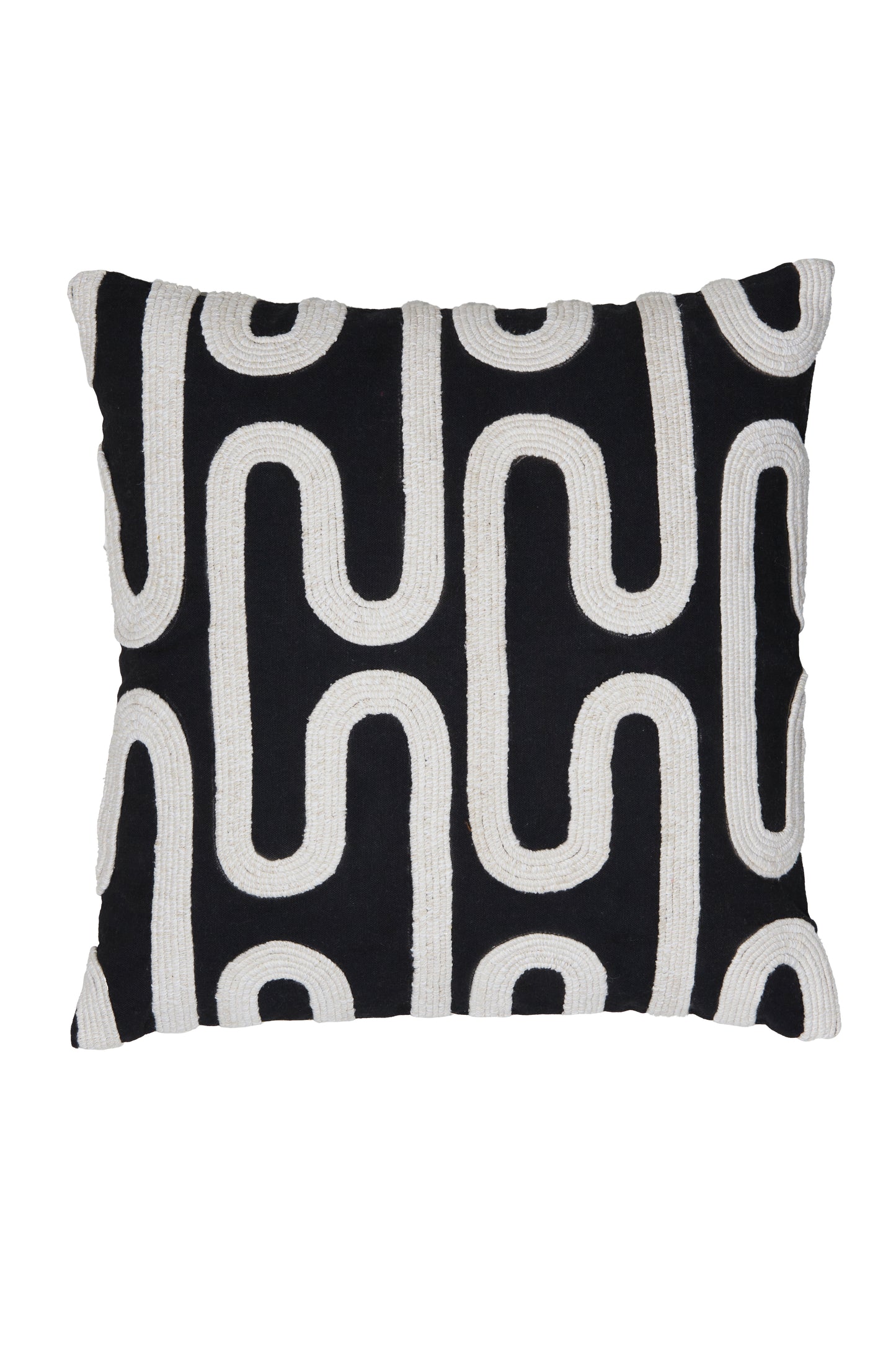 Metro Grand Luxe Cushion - Black & Beige