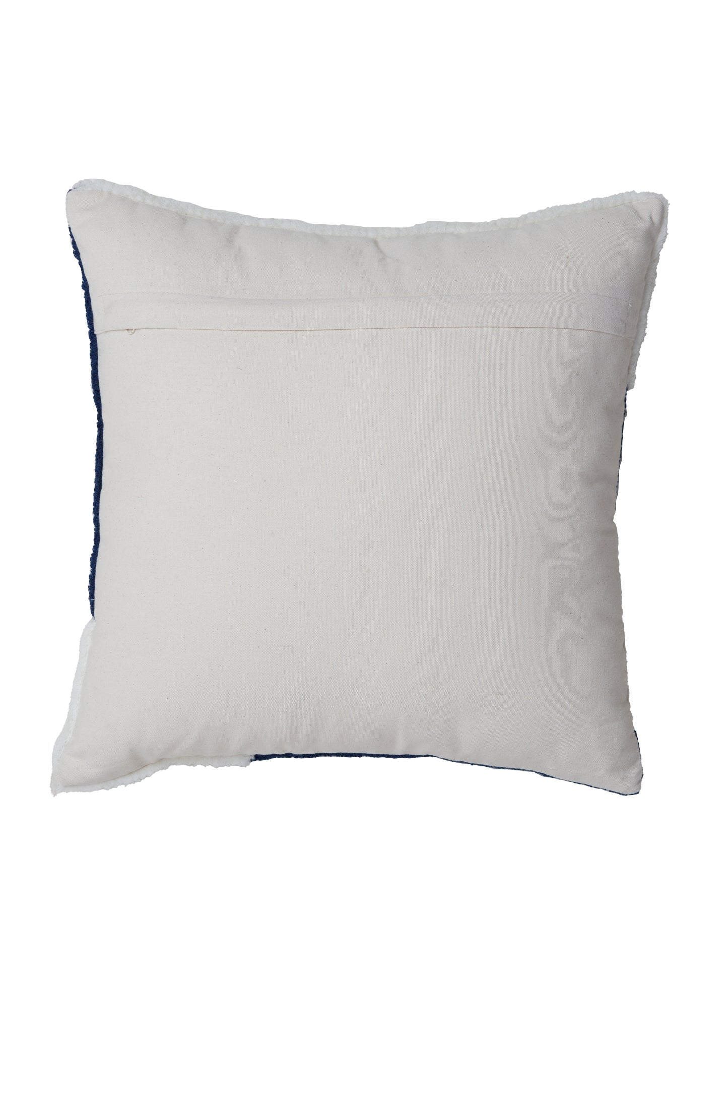 Woven Waves - Textured Blue & White Cushion