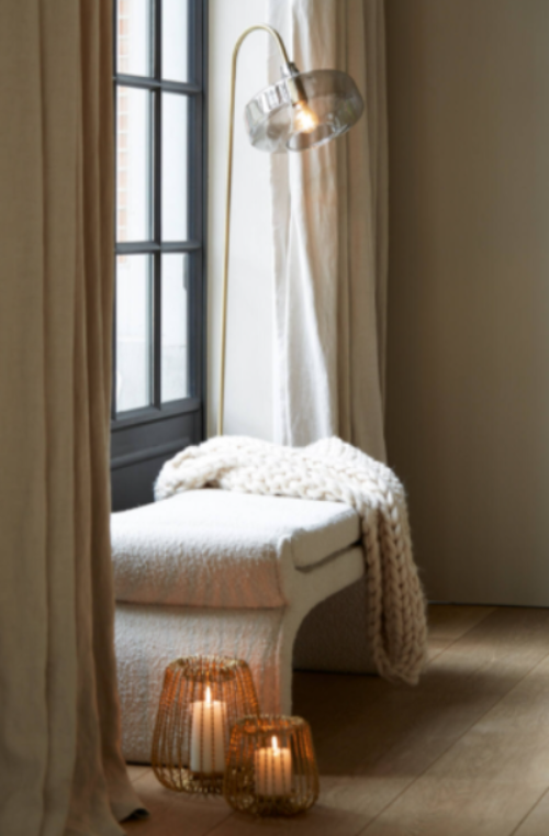 Cosy Cloud Knitted Cream Throw
