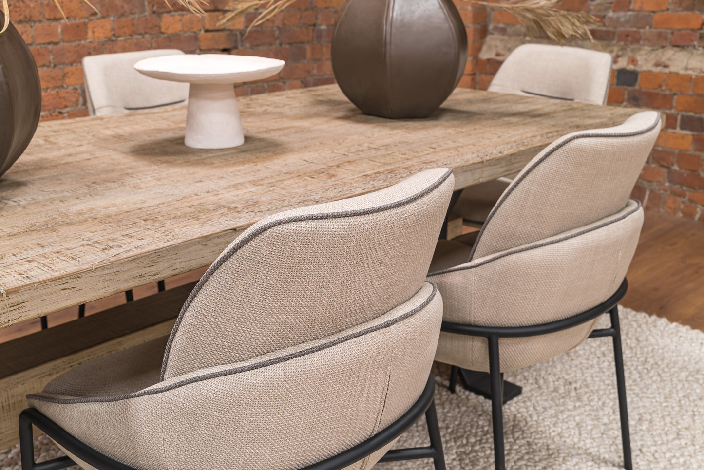 Harrison Range Leighton Chair - Beige & Dark Trim