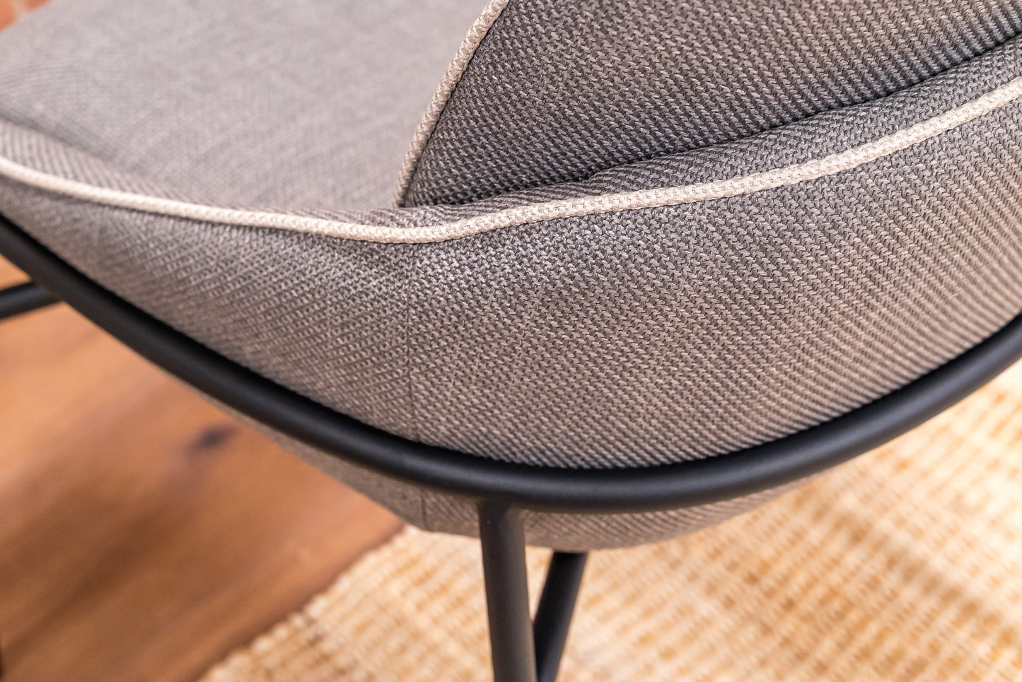 Harrison Range Leighton Dining Chair Grey & Light Trim
