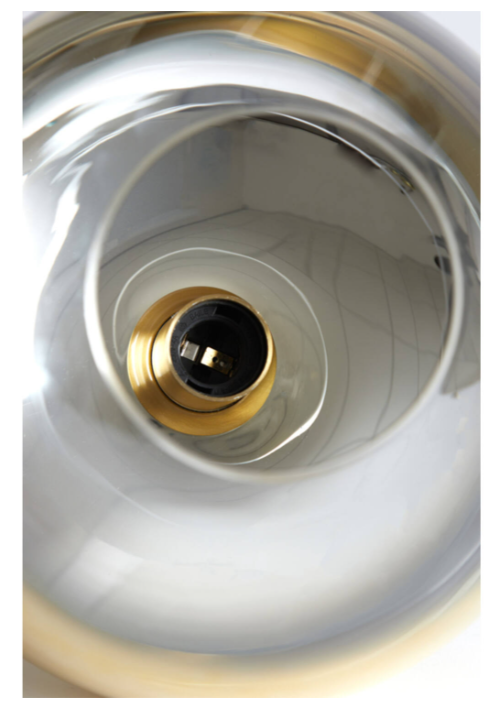 Jessica Ceiling Light – Glass Gold-Clear + Gold (3 Lights)