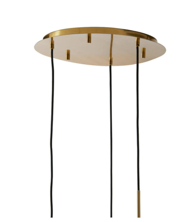 Jessica Ceiling Light – Glass Gold-Clear + Gold (3 Lights)