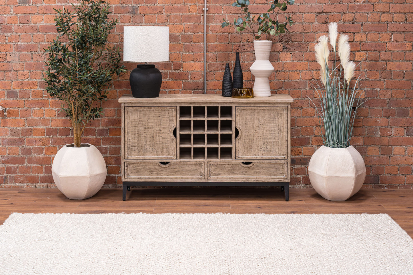 Harrison Range Sideboard with 16 Bottle Wine Rack