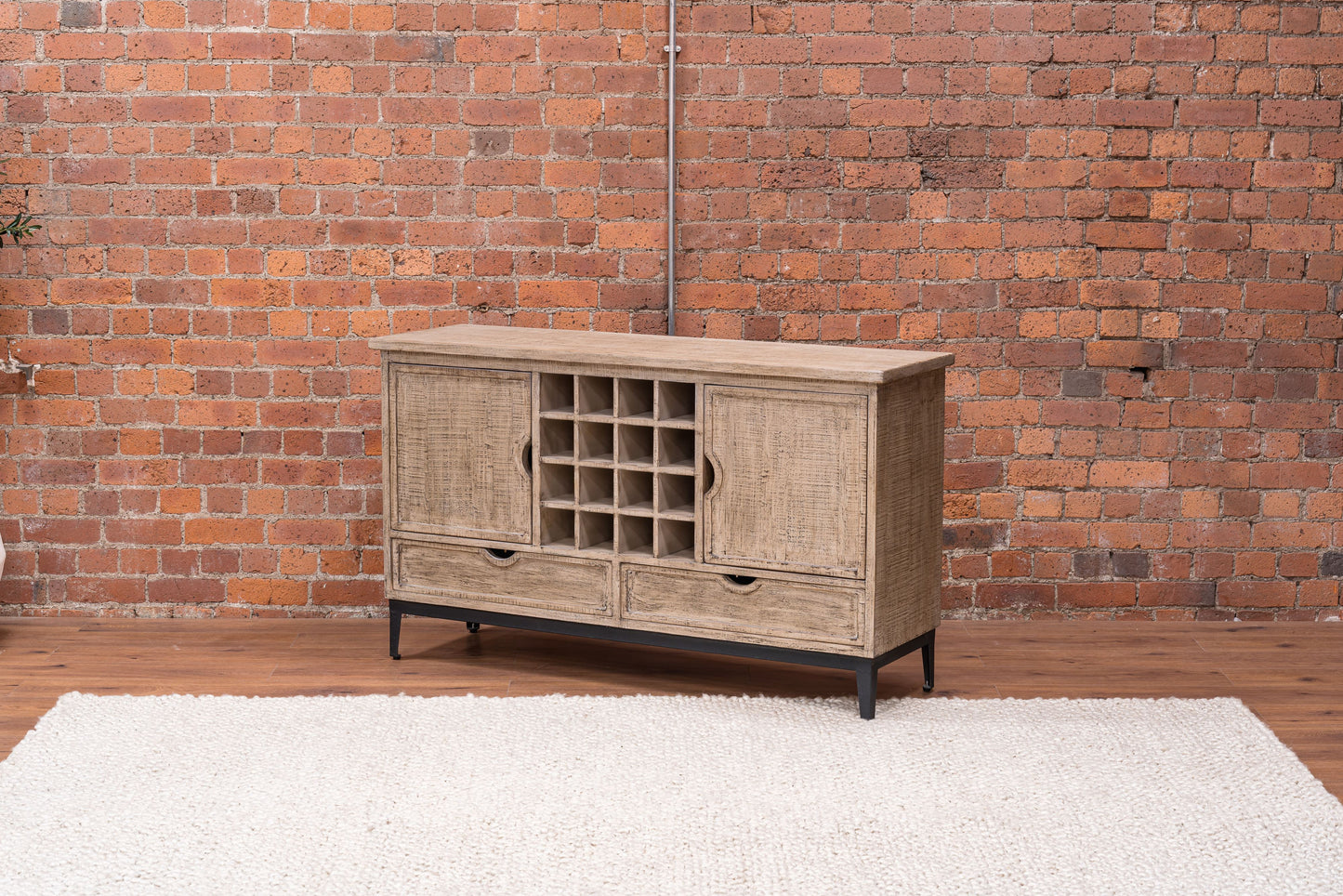 Harrison Range Sideboard with 16 Bottle Wine Rack