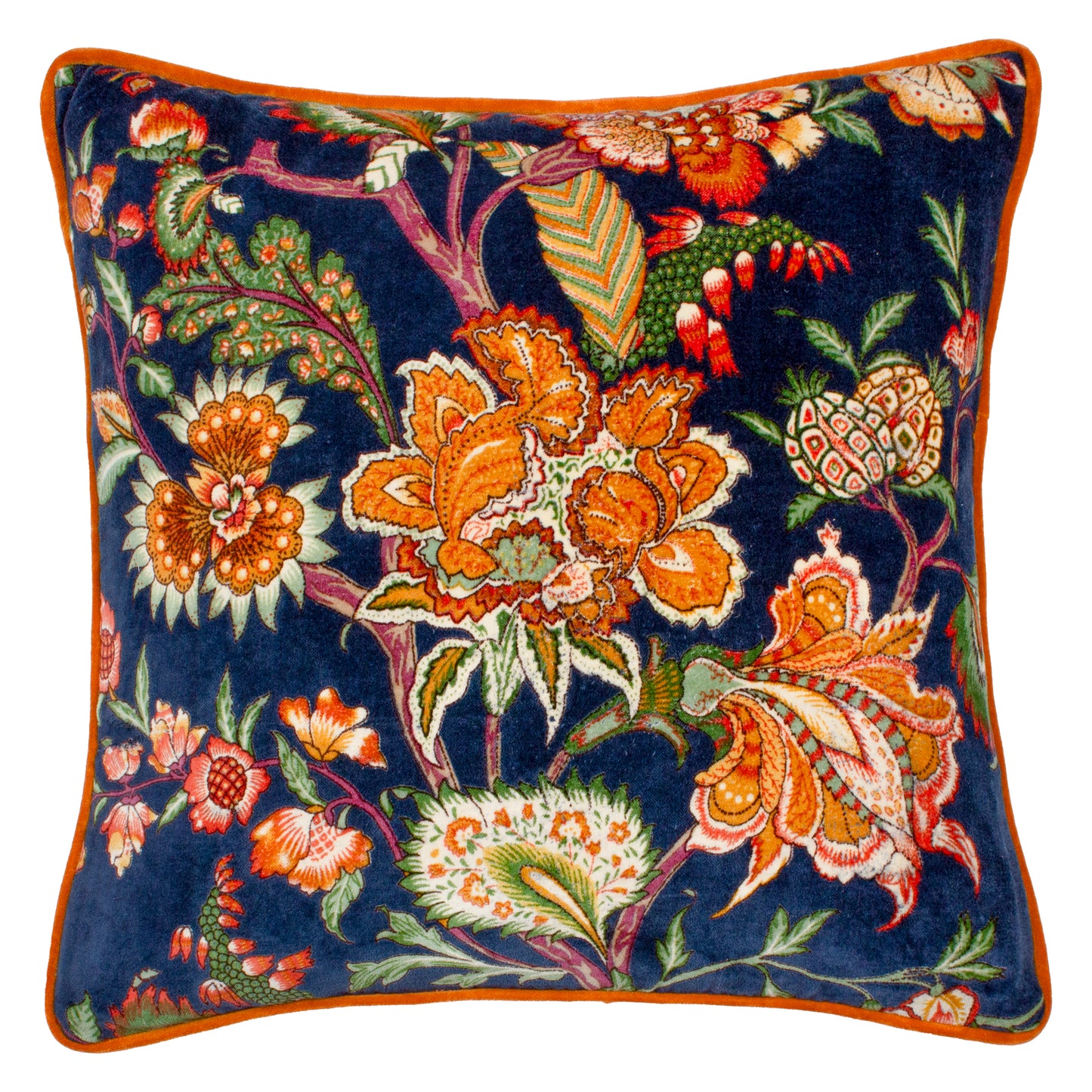 Regal Rhian Velvet Cushion in Royal Blue