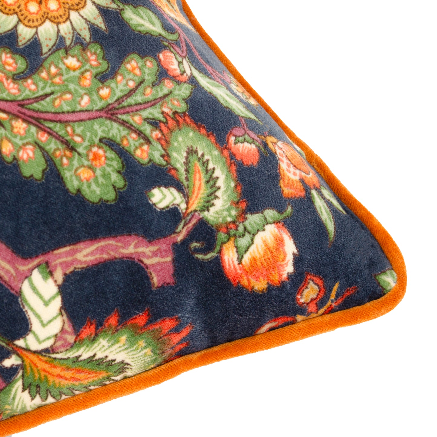 Regal Rhian Velvet Cushion in Royal Blue