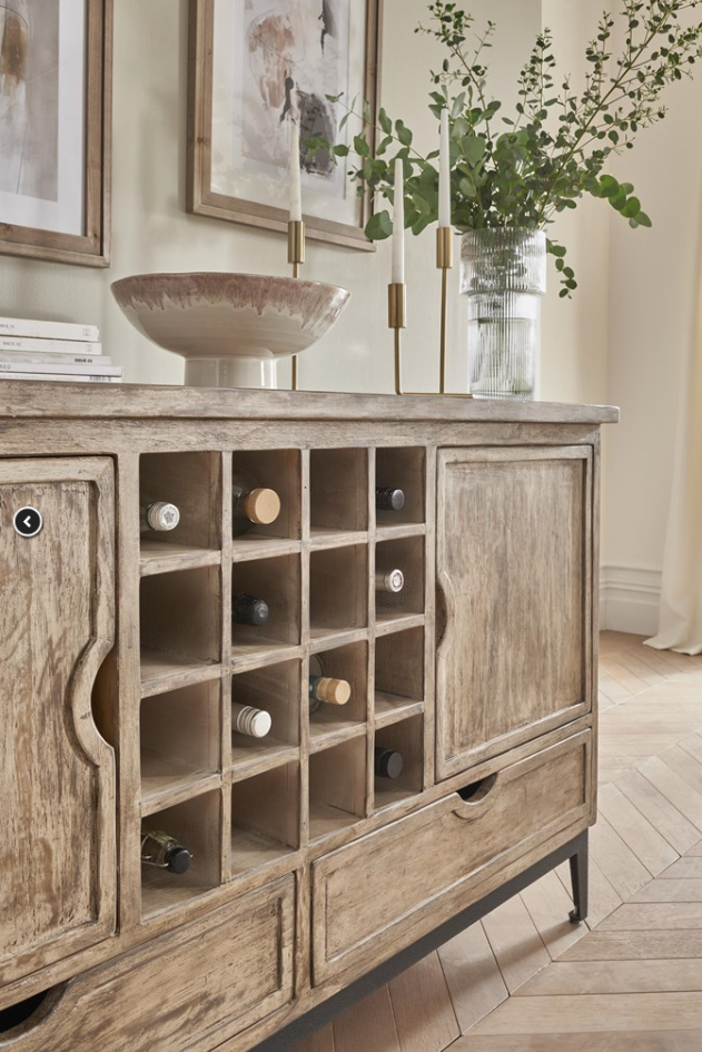 Harrison Range Sideboard with 16 Bottle Wine Rack