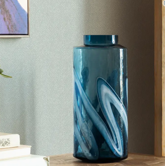 Whirl Hand Blow Vase