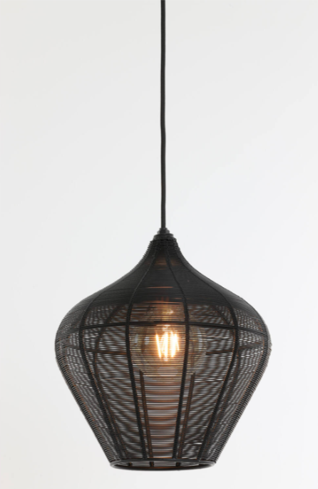 Varo Lighting Set of 3 Iron Hanging Ceiling Lights in Black