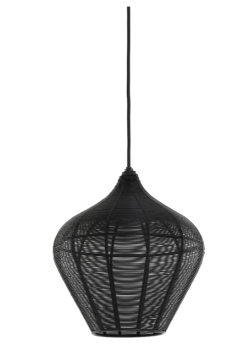 Varo Lighting Set of 3 Iron Hanging Ceiling Lights in Black