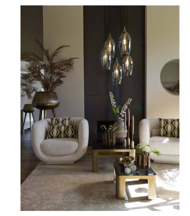 Willow Ceiling Light – Antique Bronze + Smoked Glass (Set of 5)