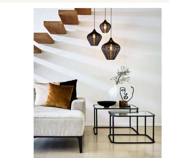 Varo Lighting Set of 3 Iron Hanging Ceiling Lights in Black