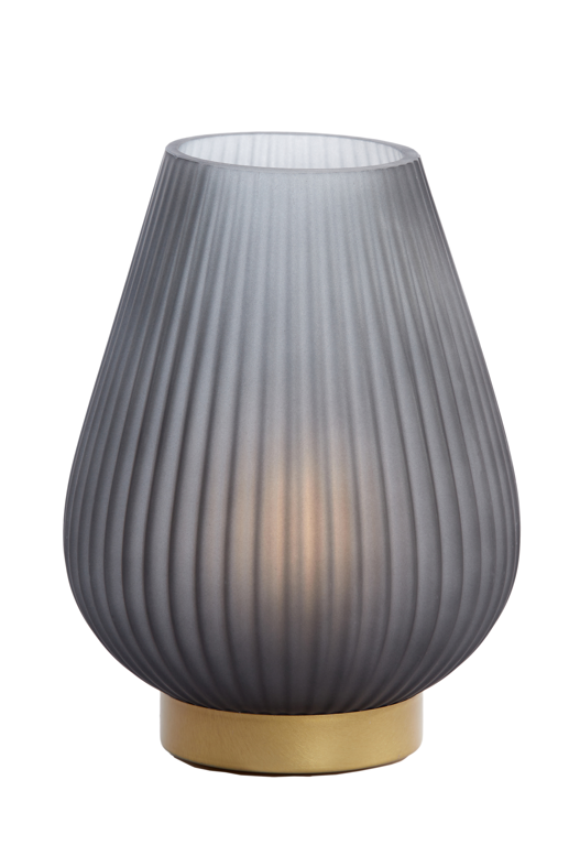 Radiance Midnight LED Lamp - Matt Grey & Gold -28 cm