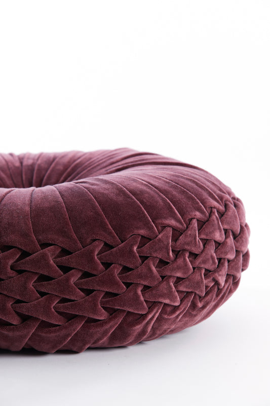 Whirl Cushion in Eggplant