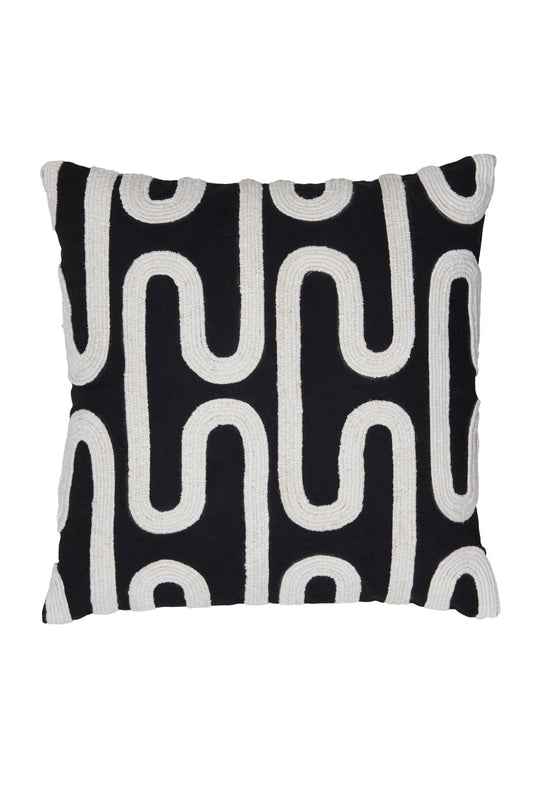 Metro Grand Luxe Cushion  - Black & Beige