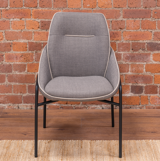 Harrison Range Leighton Dining Chair Grey & Light Trim