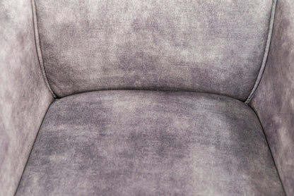 Polly Hollis Swivel Chair in Silver